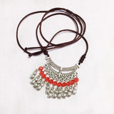 Maxbell Women Alloy Necklace Statement Bib Pendant Charm Choker Jeweley Making  Red