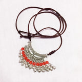 Maxbell Women Alloy Necklace Statement Bib Pendant Charm Choker Jeweley Making  Red
