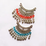 Maxbell Women Alloy Necklace Statement Bib Pendant Charm Choker Jeweley Making  Red
