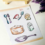 Maxbell Clear Silicone Rubber Stamp for DIY Scrapbook Album Card Making Kitchen Tool