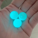 Maxbell 12Pcs Round Luminous Stone Beads Fishing Lures Jewelry Findings Blue Green