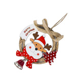 Maxbell 1 Pack Christmas Tree Bell Pendant Christmas Closet Wooden Decor Elk