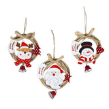 Maxbell 1 Pack Christmas Tree Bell Pendant Christmas Closet Wooden Decor Elk