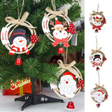Maxbell 1 Pack Christmas Tree Bell Pendant Christmas Closet Wooden Decor Elk