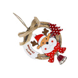 Maxbell 1 Pack Christmas Tree Bell Pendant Christmas Closet Wooden Decor Elk