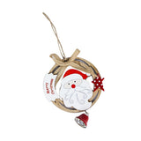 Maxbell 1 Pack Christmas Tree Bell Pendant Christmas Closet Wooden Decor Santa Claus