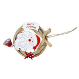 Maxbell 1 Pack Christmas Tree Bell Pendant Christmas Closet Wooden Decor Santa Claus