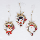 Maxbell 1 Pack Christmas Tree Bell Pendant Christmas Closet Wooden Decor Snowman