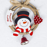 Maxbell 1 Pack Christmas Tree Bell Pendant Christmas Closet Wooden Decor Snowman