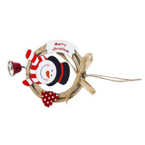 Maxbell 1 Pack Christmas Tree Bell Pendant Christmas Closet Wooden Decor Snowman