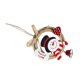 Maxbell 1 Pack Christmas Tree Bell Pendant Christmas Closet Wooden Decor Snowman