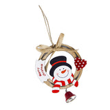 Maxbell 1 Pack Christmas Tree Bell Pendant Christmas Closet Wooden Decor Snowman