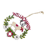 Maxbell Wooden Christmas Tree Decoration Hanging Ornaments 130x125mm Elk