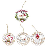 Maxbell Wooden Christmas Tree Decoration Hanging Ornaments 130x125mm Elk