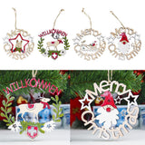 Maxbell Wooden Christmas Tree Decoration Hanging Ornaments 130x125mm Elk