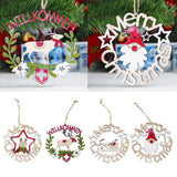 Maxbell Wooden Christmas Tree Decoration Hanging Ornaments 130x125mm Elk