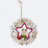 Maxbell Wooden Christmas Tree Decoration Hanging Ornaments 130x120mm Elk head