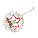 Maxbell Wooden Christmas Tree Decoration Hanging Ornaments 130x120mm Elk head