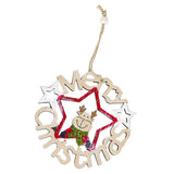 Maxbell Wooden Christmas Tree Decoration Hanging Ornaments 130x120mm Elk head