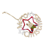 Maxbell Wooden Christmas Tree Decoration Hanging Ornaments 130x120mm Elk head