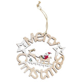 Maxbell Wooden Christmas Tree Decoration Hanging Ornaments 130x120mm Elk Santa Claus