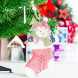 Maxbell Wooden Christmas Tree Ornaments Decoration Craft 150x75mm Christmas stocking