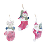Maxbell Wooden Christmas Tree Ornaments Decoration Craft 150x75mm Christmas stocking
