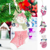 Maxbell Wooden Christmas Tree Ornaments Decoration Craft 150x75mm Christmas stocking