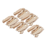Maxbell 50 Piece Dolphin Forms Wood Slices Wood Slices Embellishments Wood Pieces For DIY Craft Decorating Scrapbooking