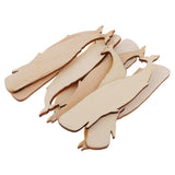 Maxbell 50 Piece Dolphin Forms Wood Slices Wood Slices Embellishments Wood Pieces For DIY Craft Decorating Scrapbooking