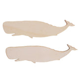 Maxbell 50 Piece Dolphin Forms Wood Slices Wood Slices Embellishments Wood Pieces For DIY Craft Decorating Scrapbooking