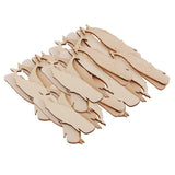 Maxbell 50 Piece Dolphin Forms Wood Slices Wood Slices Embellishments Wood Pieces For DIY Craft Decorating Scrapbooking