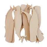 Maxbell 50 Piece Dolphin Forms Wood Slices Wood Slices Embellishments Wood Pieces For DIY Craft Decorating Scrapbooking