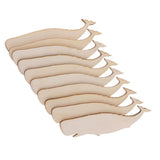 Maxbell 50 Piece Dolphin Forms Wood Slices Wood Slices Embellishments Wood Pieces For DIY Craft Decorating Scrapbooking