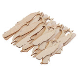 Maxbell 50 Piece Dolphin Forms Wood Slices Wood Slices Embellishments Wood Pieces For DIY Craft Decorating Scrapbooking