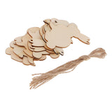 Maxbell 10x Unfinished Wood cutouts animal Shapes Craft Xmas Tags rabbit 85x80x2mm