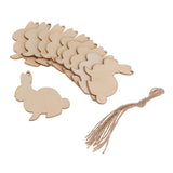 Maxbell 10x Unfinished Wood cutouts animal Shapes Craft Xmas Tags rabbit 85x80x2mm