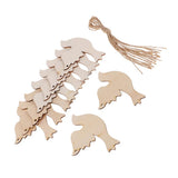 Maxbell 10x Unfinished Wood cutouts animal Shapes Craft Xmas Tags pigeon 92x70x2mm