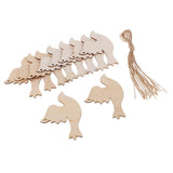 Maxbell 10x Unfinished Wood cutouts animal Shapes Craft Xmas Tags pigeon 92x70x2mm