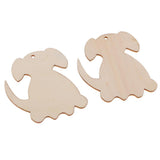 Maxbell 10x Unfinished Wood cutouts animal Shapes Craft Xmas Tags dog 80x70x2mm