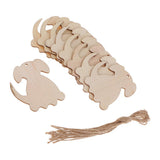 Maxbell 10x Unfinished Wood cutouts animal Shapes Craft Xmas Tags dog 80x70x2mm