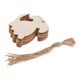 Maxbell 10x Unfinished Wood cutouts animal Shapes Craft Xmas Tags dog 80x70x2mm