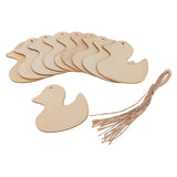 Maxbell 10x Unfinished Wood cutouts animal Shapes Craft Xmas Tags duck 80x80x2mm