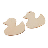 Maxbell 10x Unfinished Wood cutouts animal Shapes Craft Xmas Tags duck 80x80x2mm