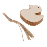 Maxbell 10x Unfinished Wood cutouts animal Shapes Craft Xmas Tags duck 80x80x2mm