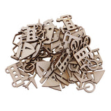 Maxbell 50 Pieces Unfinished Wood Vehicle Shape Wooden Pieces Embellishments 40x20mm