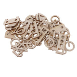 Maxbell 50 Pieces Unfinished Wood Vehicle Shape Wooden Pieces Embellishments 60x30mm