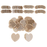 Maxbell 20 Piece Natural Multi-hole Wooden Pendant Cross Stitch Board 50mm circle