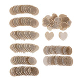 Maxbell 20 Piece Natural Multi-hole Wooden Pendant Cross Stitch Board 50mm circle