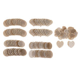 Maxbell 20 Piece Natural Multi-hole Wooden Pendant Cross Stitch Board 50mm circle